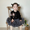 女童春装韩版五角星针织衫儿童洋气百搭毛衣公主春季外出长袖外套