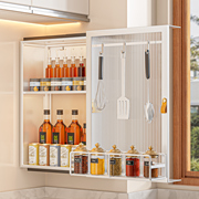 升级双向抽拉调料柜厨房免打孔壁挂式置物架调味品用品收纳架