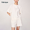 Fabrique 烫钻印花短袖卫衣套装2023秋季设计感时尚套装女