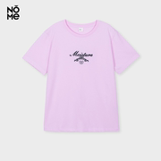 nome诺米女装粉红色减龄短袖，t恤圆领，印花字母显瘦t恤上衣wgpx0801