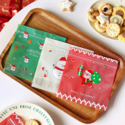 圣诞节饼干包装袋透明创意糖果纸奶枣自封袋雪花酥曲奇烘焙袋子