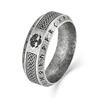 北欧神话宇宙树维京卢恩字母复古钛钢戒指男女不掉色生命之树指环