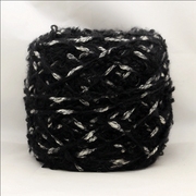 手工编织毛线 特色羊棉腈混纺 黑白结子圈圈线 中粗贴肤 外套围巾