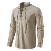 medievalhenleylong-sleevedt-shirt中世纪亨利衫，七分袖男t恤