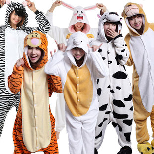 成人动物演出十二生肖小猪猴子，奶牛虎山羊男女，派对连体睡衣表演服