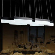 现代简约长方形餐厅客厅，吊灯创意片状led灯，咖啡厅吧台办公室吊灯8