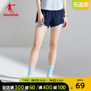 中国乔丹运动短裤女2024夏季速干防走光女士，裤子跑步裤健身裤