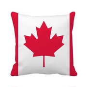 加拿大国旗北美洲国家象征符号，图案方形抱枕靠枕沙发靠垫含芯礼物