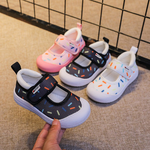 宝宝学步鞋防滑季软底(季软底，)透气0-1-3岁2女婴儿幼儿园，布防撞(布防撞)鞋子