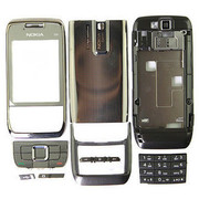 诺基亚NOKIA E66手机外壳 全套镜面 键盘 中板 小配件 灰色