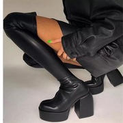 women Knee-high boots long boots大码43过膝长靴高跟弹欧美力靴