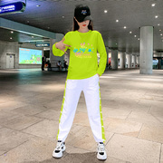 广场舞套装女秋2023中国风嘻哈跳舞鬼步舞衣服跑步运动街舞潮