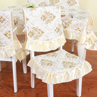 简约现代通用餐椅垫套装田园，餐桌椅子坐垫靠背，套罩长方形桌布布艺