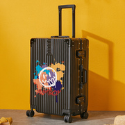 涂鸦行李箱女万向轮铝框密码拉杆箱结实耐用旅行箱，男24大容量28寸