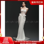 ZS越南设计师Lylia 23吊带透纱修身上衣半裙性感女神气质套装