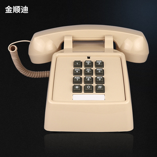 欧式仿古电话机老式复古办公固话座机家用古董，机械铃铛美式电话机