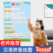 汉语拼音挂图数字1-100墙贴学前幼儿早教启蒙儿童小学生学习神器