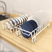 橱柜盘子收纳抽屉用堆碗架，柜内晾碗盘置物架厨房，台式放碗碟沥水架