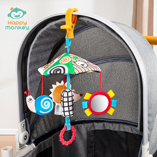 荷叶青蛙婴儿推车挂件吊伞新生儿，床头铃摇铃毛绒玩具宝宝车载安抚