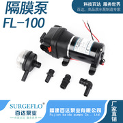 fl-100微型电动隔膜高压车载洗车泵，小型清洗机12v24v直流吸水泵