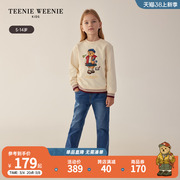 TeenieWeenie Kids小熊童装女童23年秋冬时尚休闲直筒修身牛仔裤