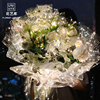 韩式银河星恋发光包装纸LED小彩灯串灯满天星花束材料防水包花纸