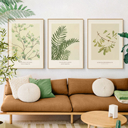 墙蛙简约现代客厅，挂画卧室床头沙发背景装饰画原木，风清新绿植壁画
