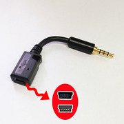 行车记录仪3.5耳机转Mini USB充电线迷你母头电源线3.5mm转接音频