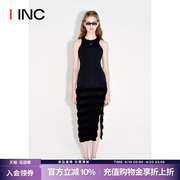 vvnkjaneplus设计师品牌，iinc24ss高开叉(高开叉)半身裙下装女
