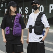 韩国机能战术包工装(包工装)户外多口袋马甲包个性(包个性)街头说唱背心包跑步胸包