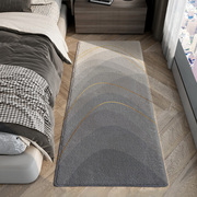 现代轻奢仿羊绒床边地毯，卧室长条床边毯客厅床前地垫床边家用地毯