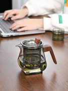 法风玻璃泡茶壶家用耐高温茶水分离煮茶壶电陶炉加热泡茶专用茶壶