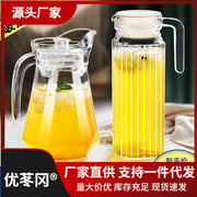 冷水壶玻璃水壶大容量泡茶壶，家用耐高温开水杯，果汁鸭嘴扎壶凉水壶