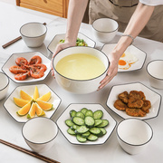 拼盘餐具组合过年团圆陶瓷盘子菜盘家用创意家庭火锅聚会摆盘套装