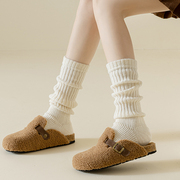 日系堆堆袜套踩脚秋冬袜子女长筒袜，针织白色小腿，套显瘦春秋jk长袜
