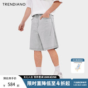trendiano休闲牛仔短裤，2024年春季柔软舒适五分裤男裤潮流
