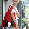 红底法斗时尚折叠购物袋手提袋，单肩包袋广告袋环保袋加印logo