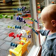 软积木玩具吸盘吸力扣玩具百变拼搭益智吸吸球玩具车内宝宝玩具