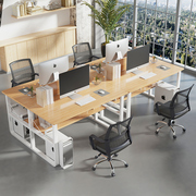 双人办公桌老板桌简约现代电脑桌办公室桌子工作位职员桌椅组合