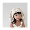 儿童帽子ins韩国秋冬款女孩针织可爱兔子毛线帽宝宝套头帽冬