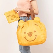 日本可爱周边小熊维尼，折叠手提包旅行拉杆购物袋卡通，轻便收纳包包