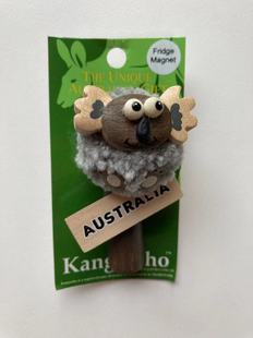 澳洲卡通冰箱贴 动物造型羊毛球树桩冰箱贴乡村风格袋鼠考拉绵羊