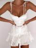 过渡性感zone白色吊带连衣裙，小白裙法式气质，棉质收腰欧美性感短裙