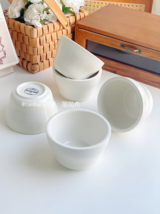 外贸原单ins简约质感陶瓷米饭碗甜品碗4.5英寸家用酒店美式釉下彩