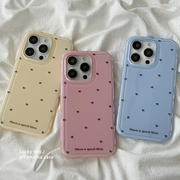 韩系ins风爱心适用苹果15手机壳个性纯色iPhone14pro小众新款13硅胶15ProMax女款12防摔11情侣简约全包软壳套