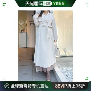 日本直邮mercuryduo女士收腰飘带，风衣外套设计优雅春秋季节温