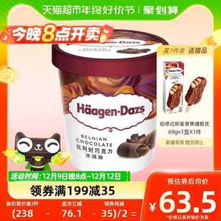 年终好价哈根达斯冰淇淋比利时巧克力味392g冰激凌