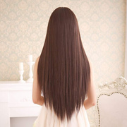假发女长直发气质黑长发齐刘海，蓬松自然甜美可爱假发套女士发型