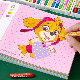 汪汪队儿童画画本涂色书2-3到6岁幼儿园涂鸦填色绘图册套装男孩女