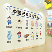 中国元素传统文化墙，贴纸幼儿园环创主题小学，墙面装饰教室布置自粘